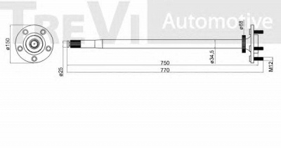 TREVI AUTOMOTIVE wb1191 -  Комплект подшипника ступицы колеса